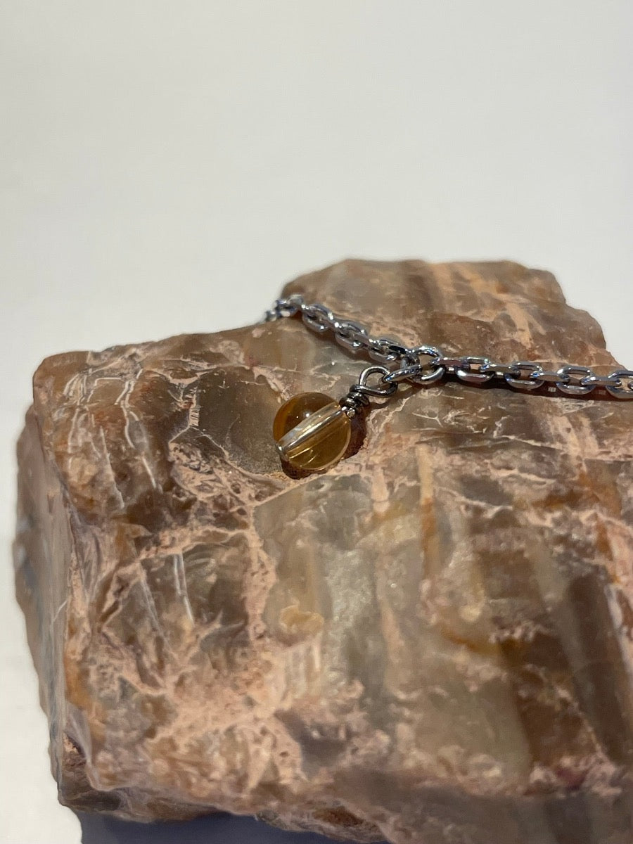 zilveren armband met citrien geboortesteen november