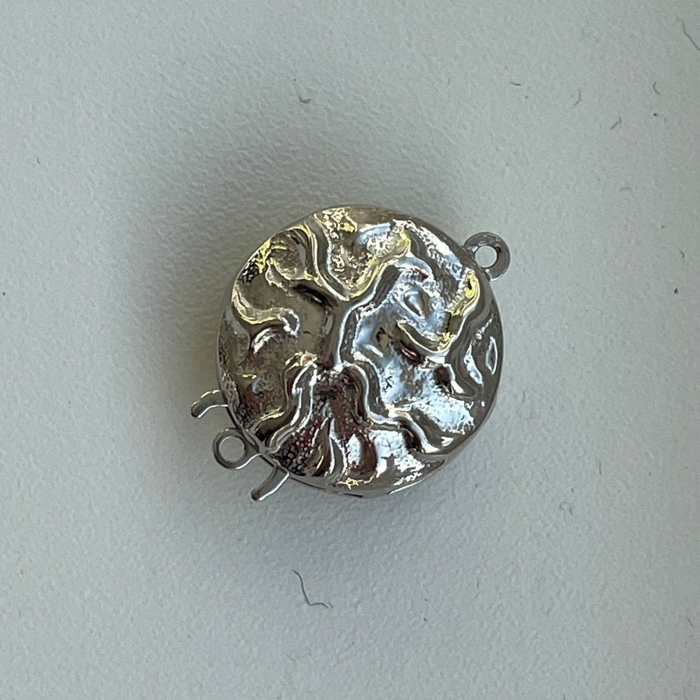 Rond slot met textuur zilver 16 mm