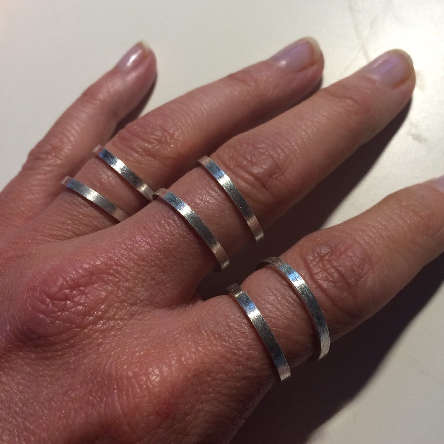 Ring Miami Ice 2 mm in zilver