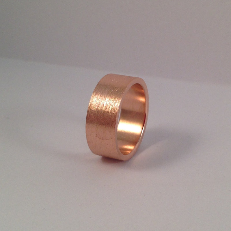 Ring Miami Ice 8 mm breed rood verguld