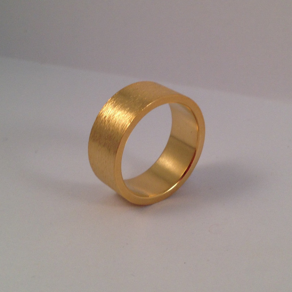 Ring Miami Ice 8 mm breed verguld
