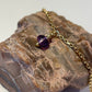 vergulde armband met amethist geboortesteen februari