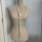 Lange collier met witte barokke zoetwaterparels optie 5