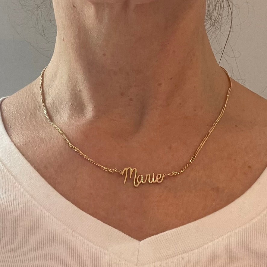 Naamketting verguld Marie