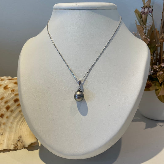Zilveren Ketting met Tahitiparel