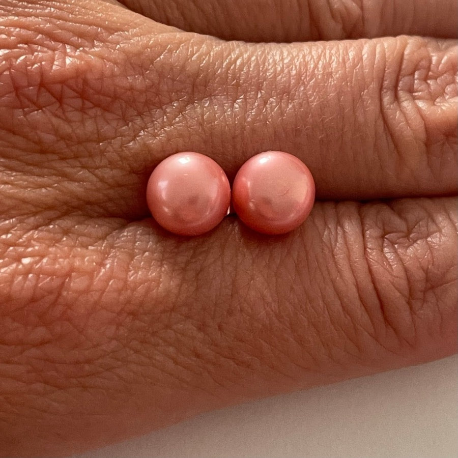 oorbellen met zoetwaterparels in pink