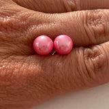 oorbellen met zoetwaterparels in roze