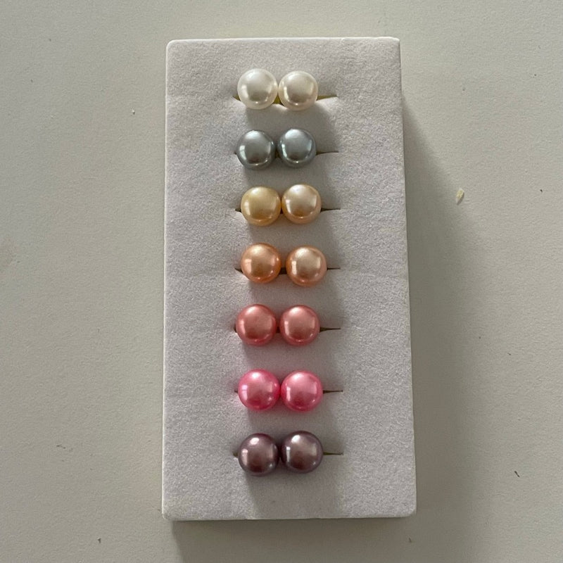 oorbellen met zoetwaterparels in 7 verschillende kleuren