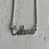 Naamketting in zilver met naam Celine