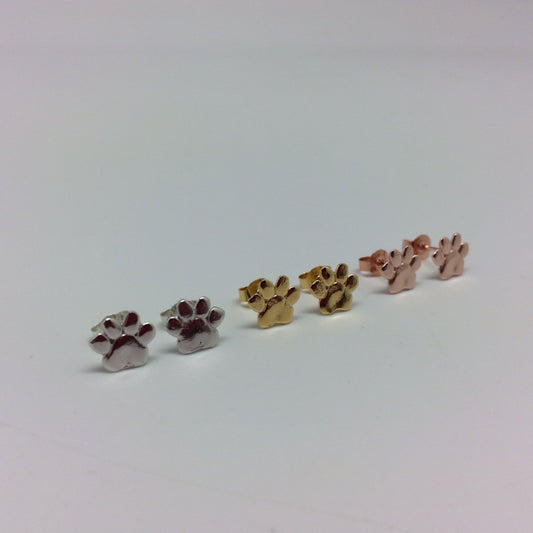 oorbellen hond in zilver, verguld en rood verguld